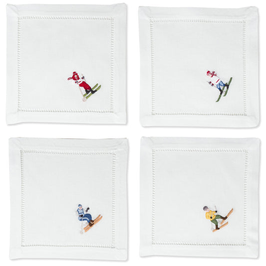 Skiers - Cocktail Napkins
