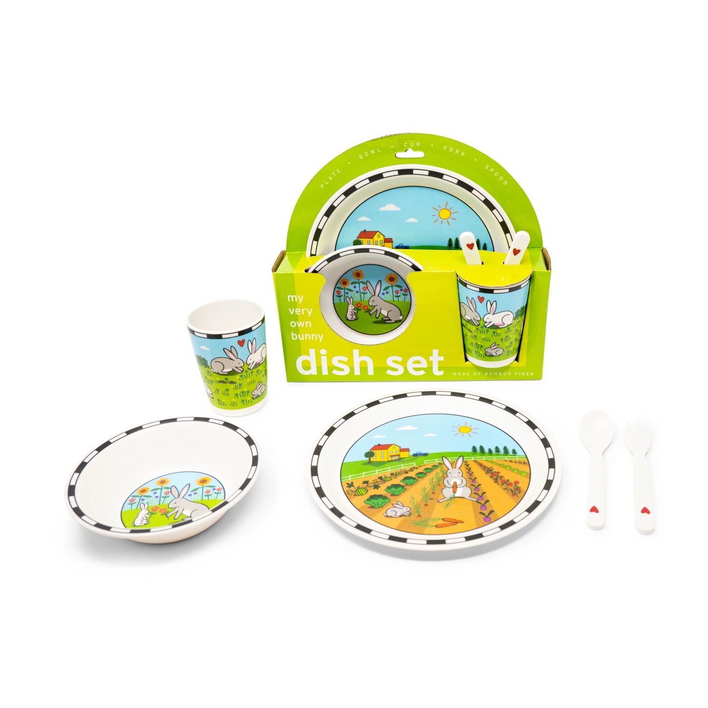 Children's Bamboo Dish Set