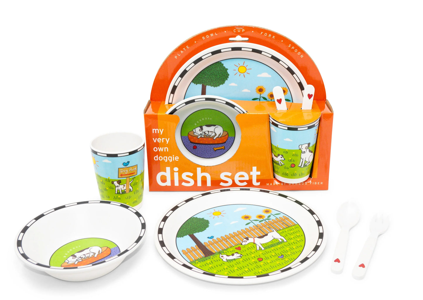 Children's Bamboo Dish Set