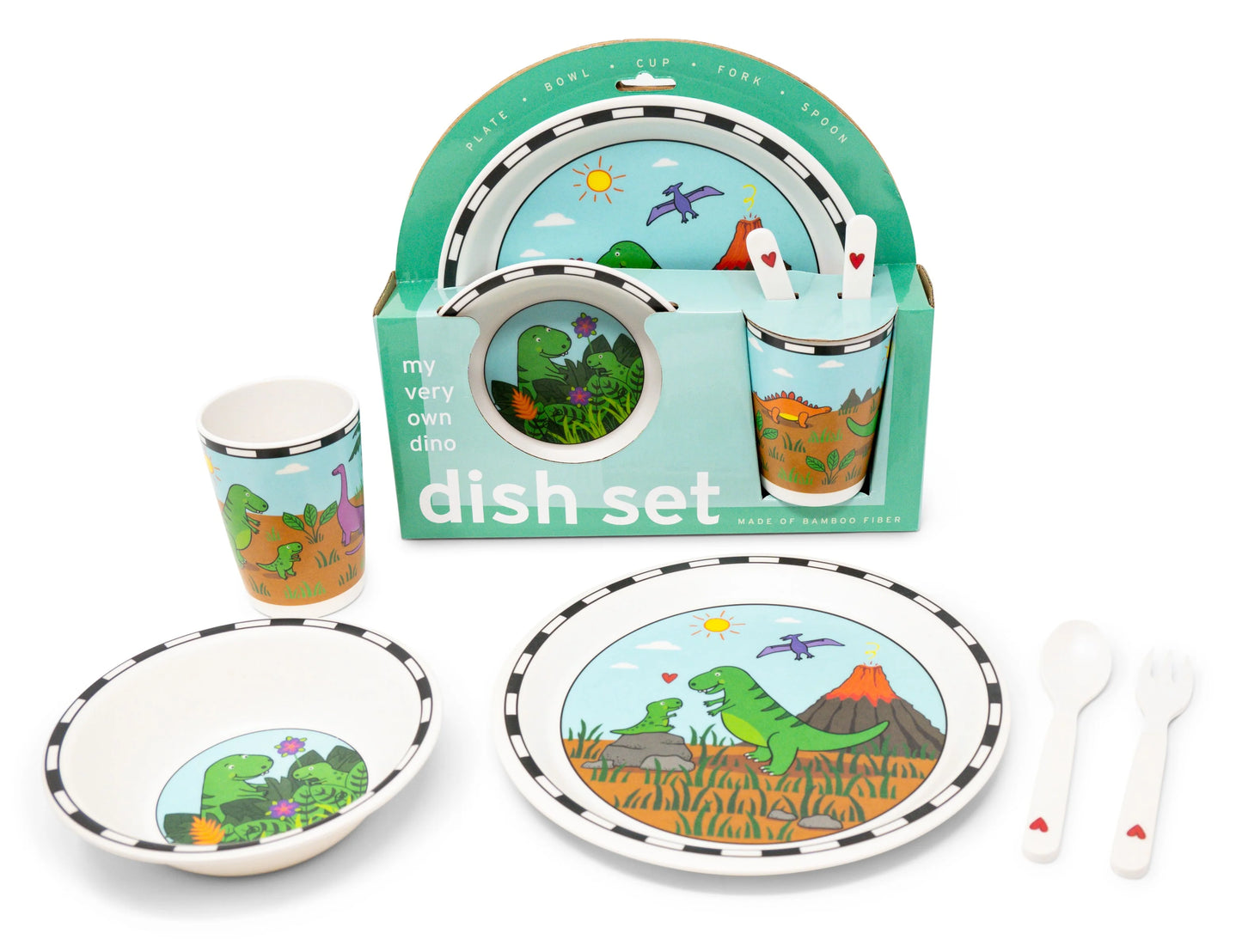 Children's Bamboo Dish Set