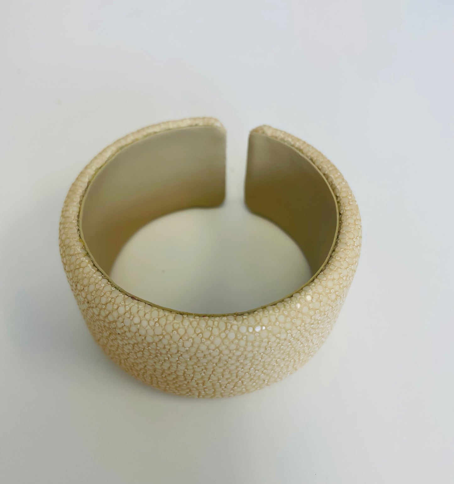 Beige Stingray Cuff Bracelet