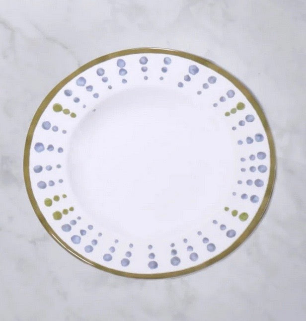 Melamine Dinner Plates set 4 Blue and Green