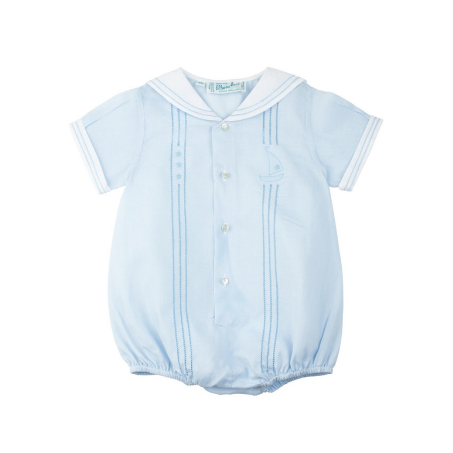 Feltman Brothers - Blue Bubble with Embroidered Sailboat