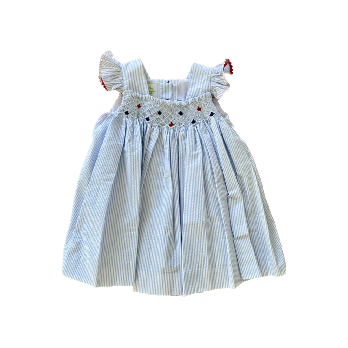 Seersucker dress with stars