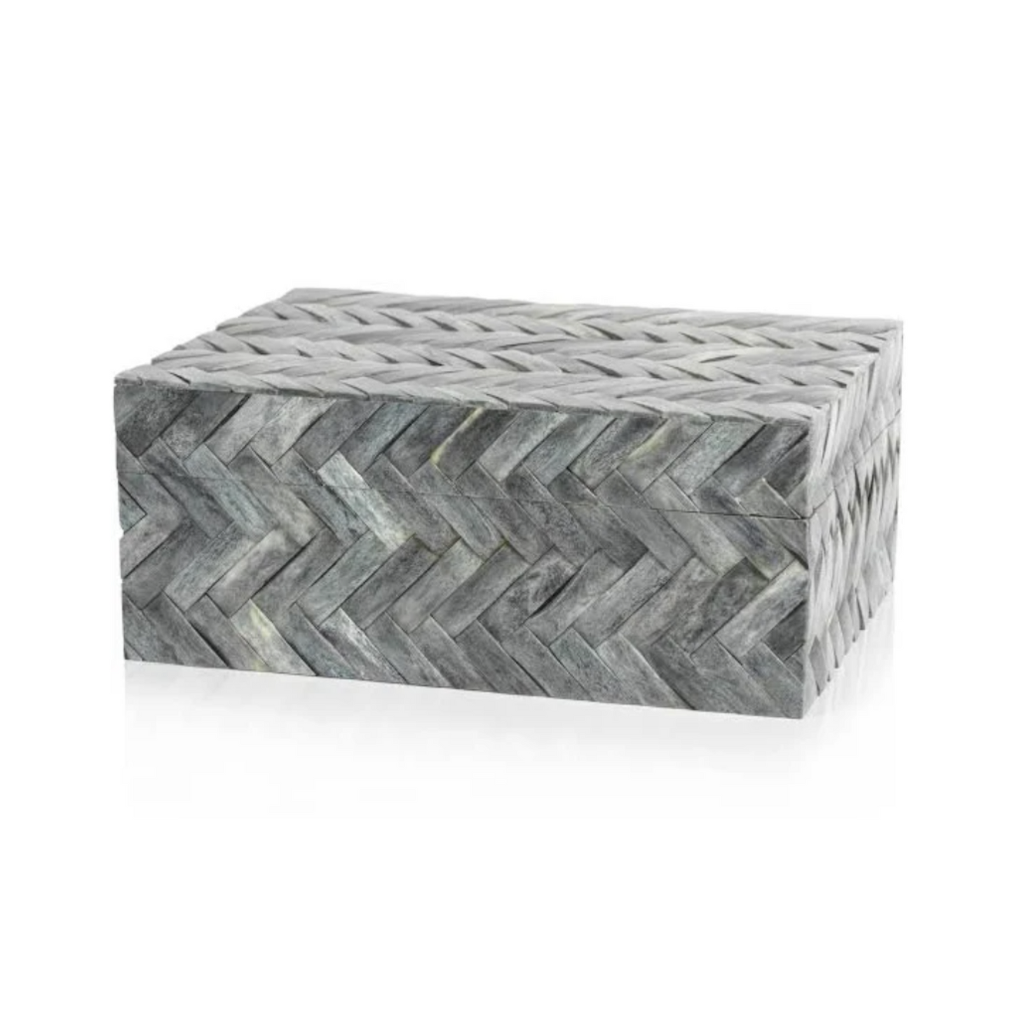 Gray Woven Bone Box