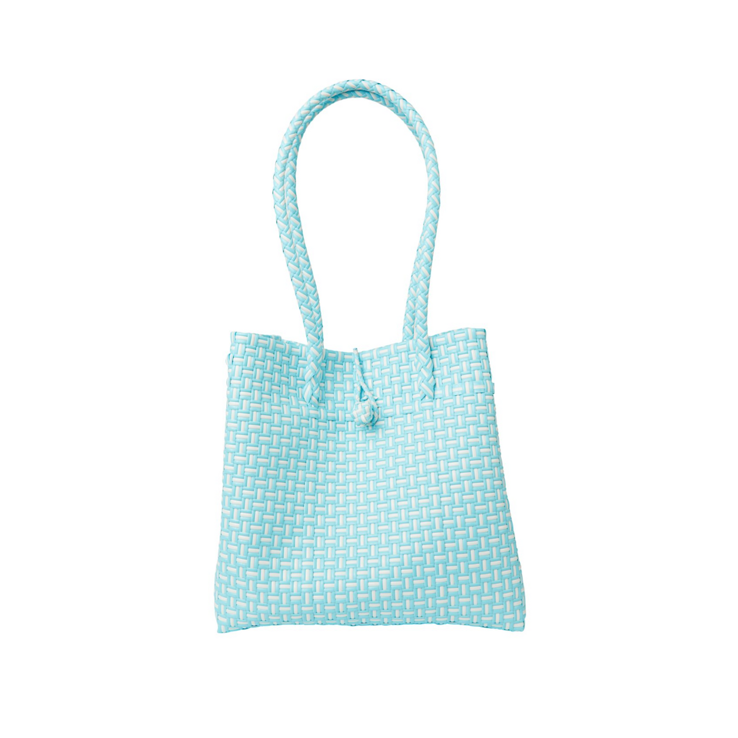 Blue Woven Handbag