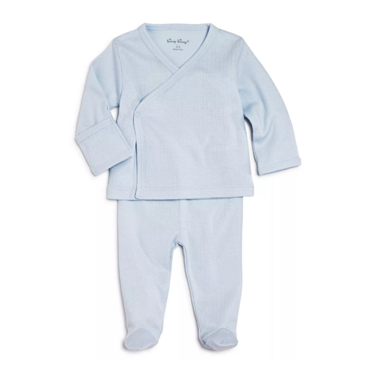 Blue 2 Piece Footed Pajama Set