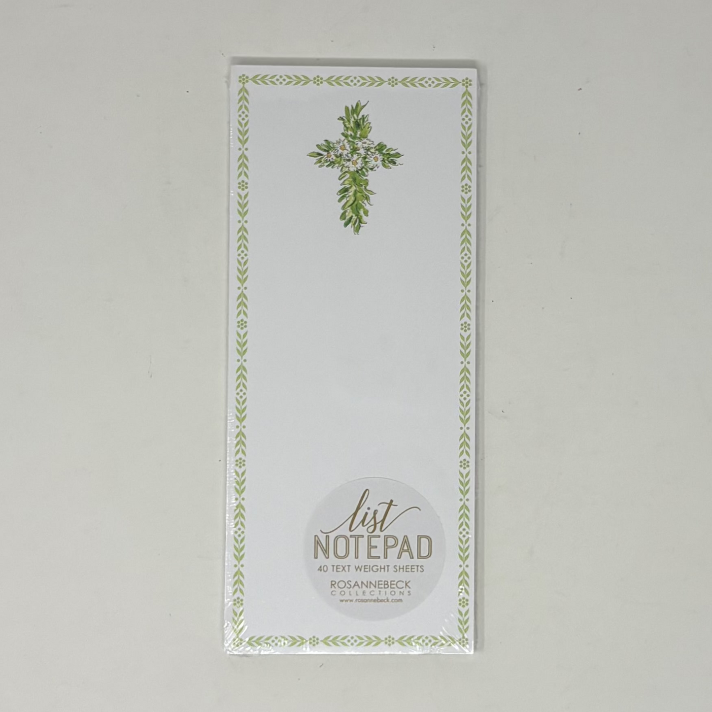 Rosanne Beck - Greenery Cross Notepad