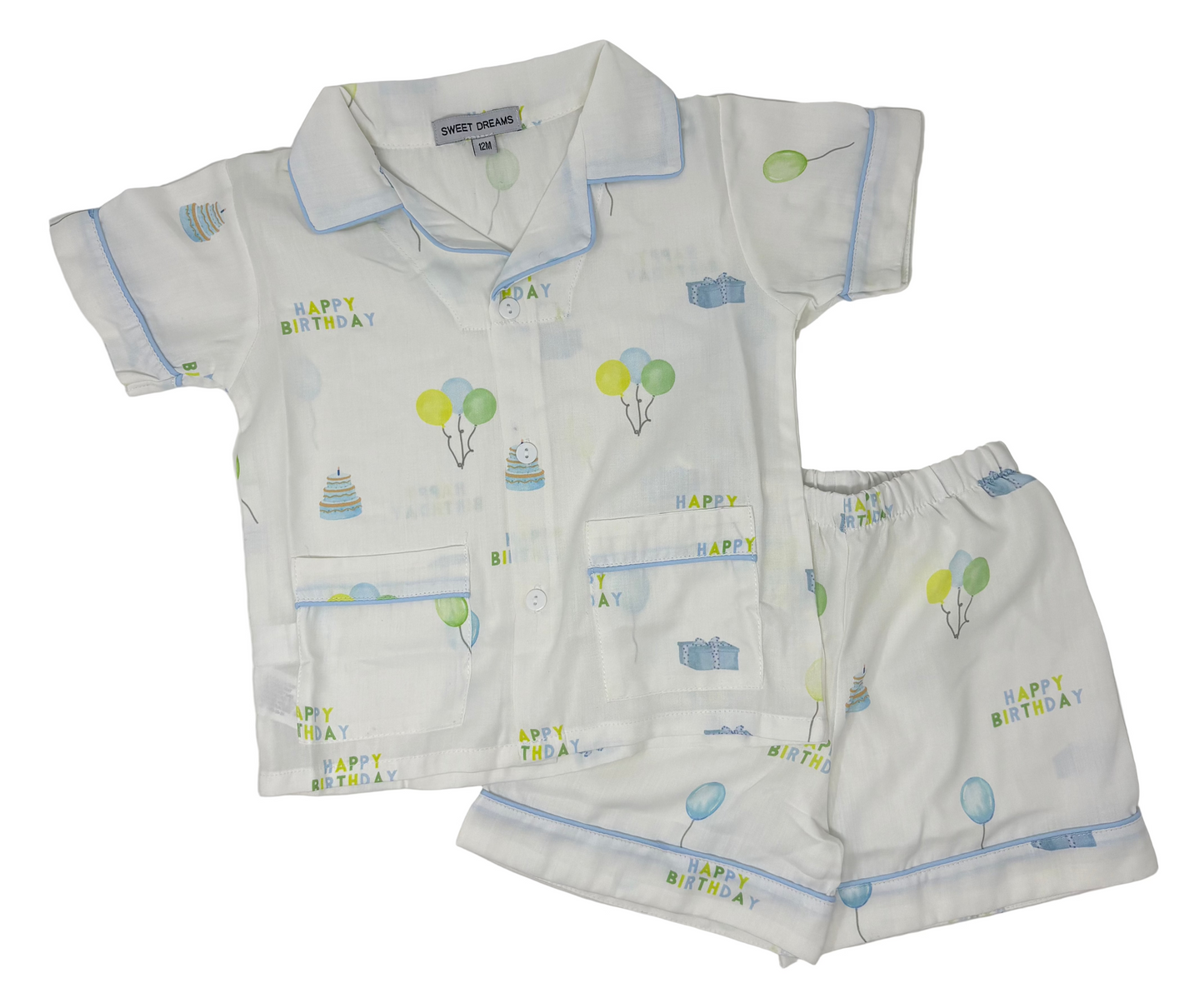 Sweet Dreams - Birthday Pajamas - Pink or Blue