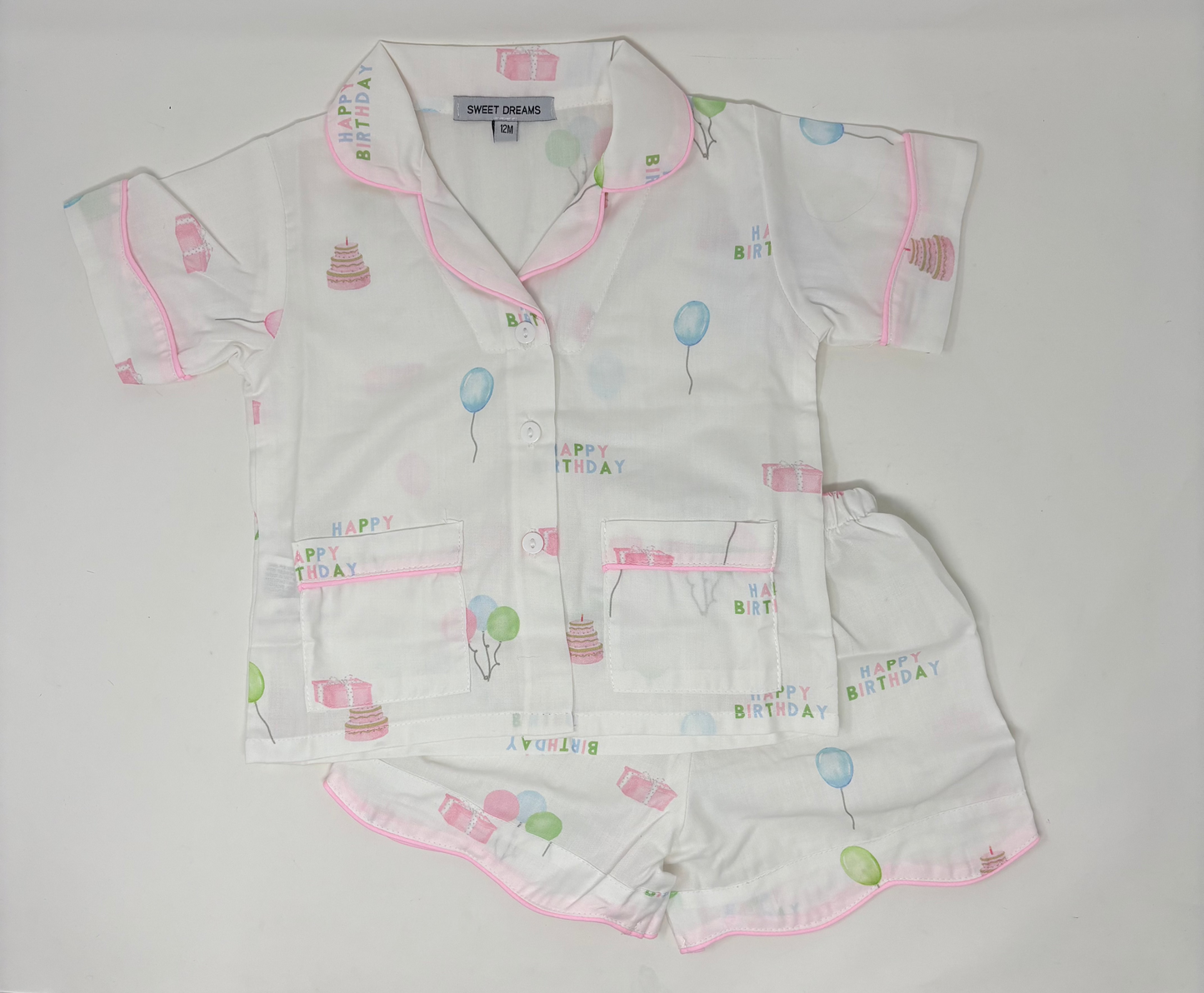 Birthday Pajamas - Pink or Blue