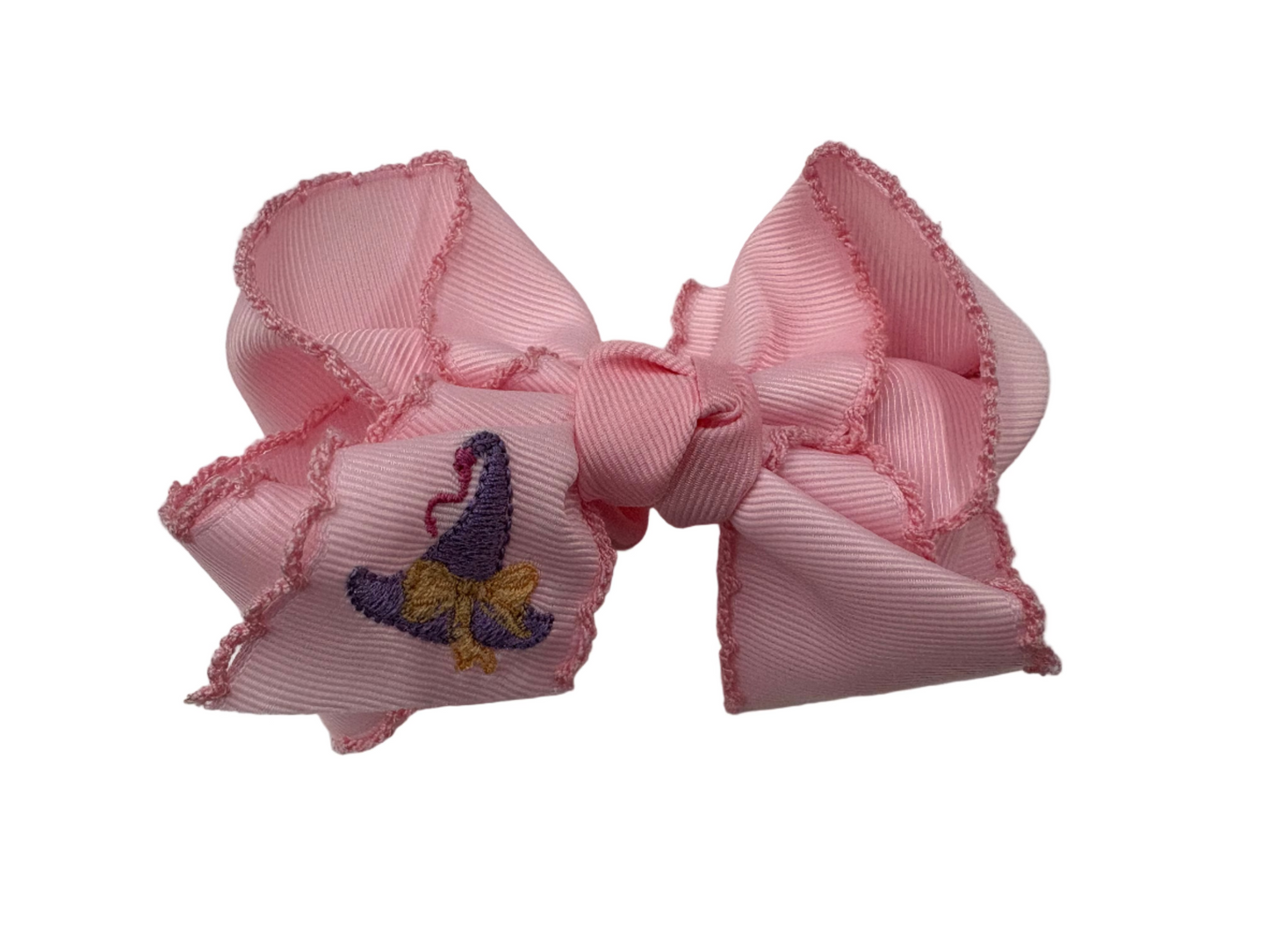 Embroidered Hair Bow - Witch's Hat - Set of 2