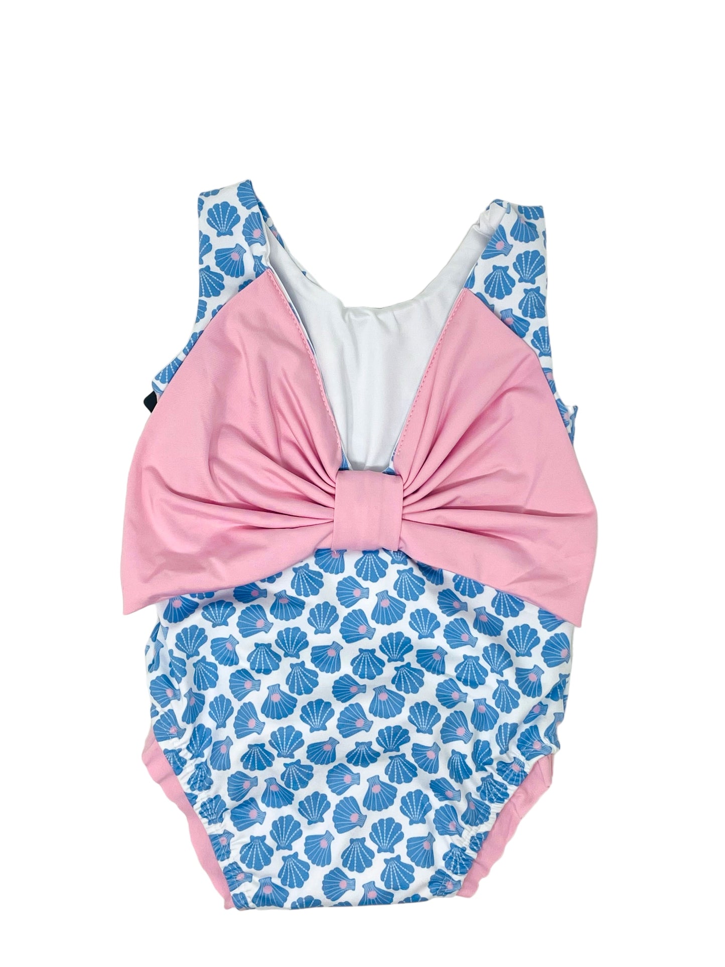 Sea Shells with Pink Bow Bathing Suit