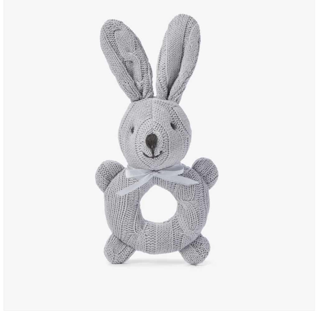Elegant Baby - Knit Bunny Rattle - 3 Colors