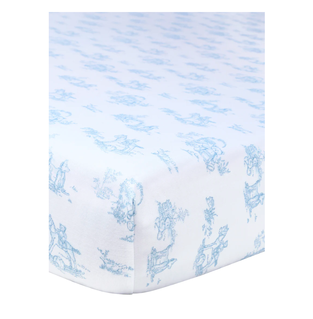 Toile Crib Sheet