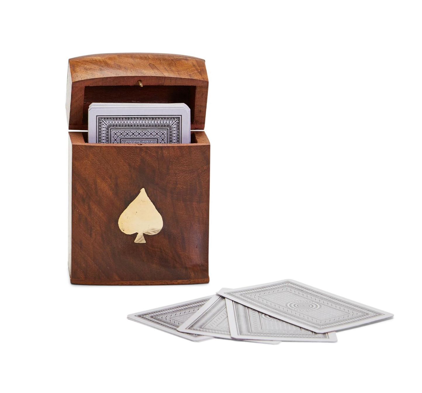 Playing Card Set in Wooden Storage Case