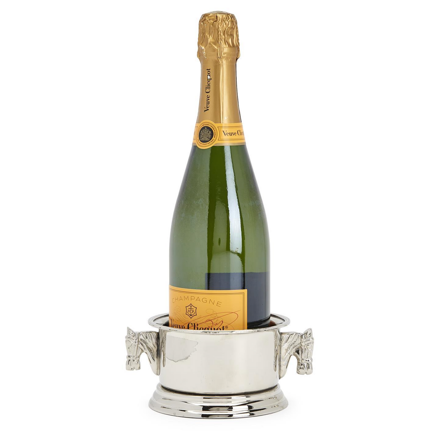 Silver Wine Holder with Horse Handles