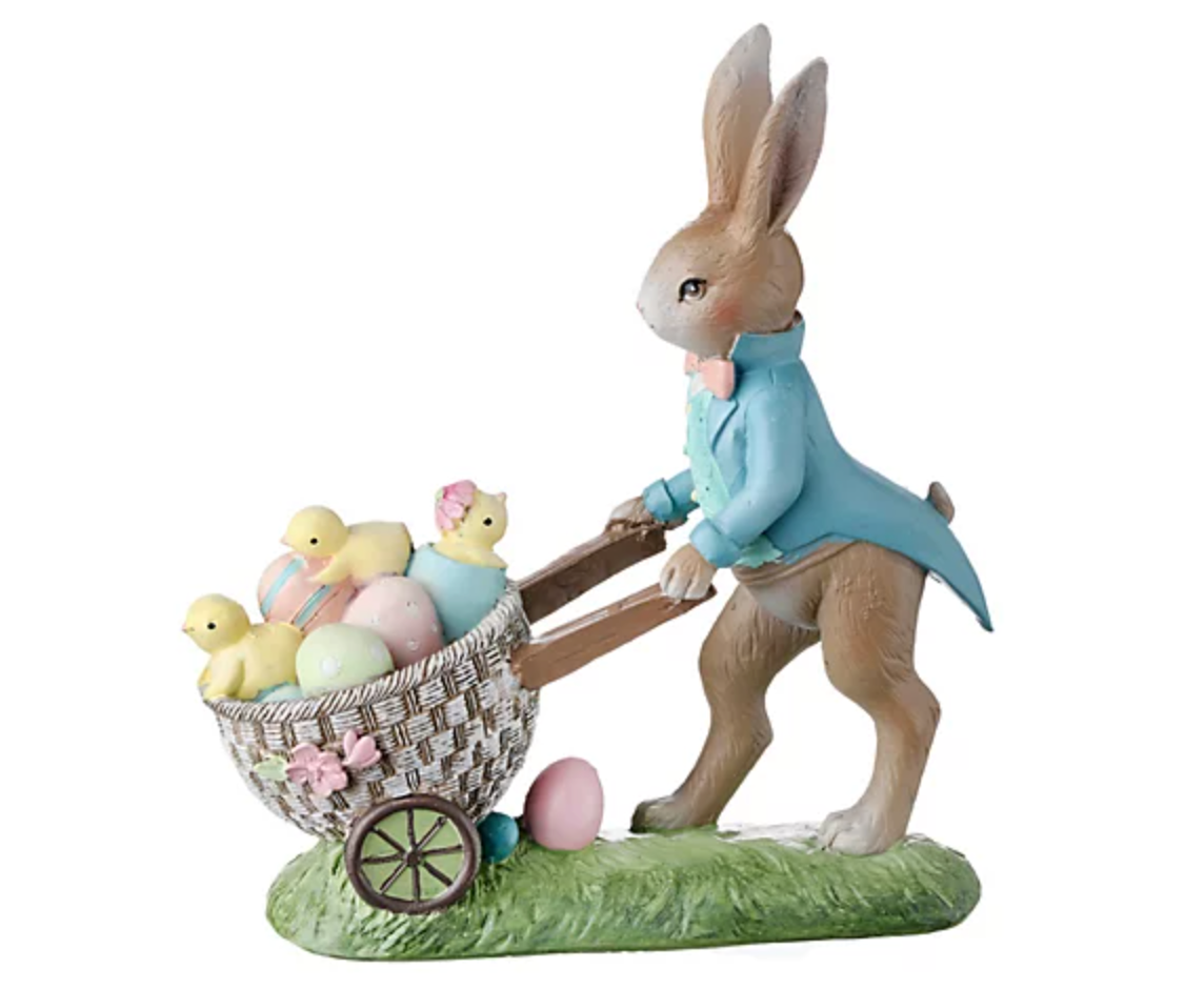 Bunny with Cart of Chicks