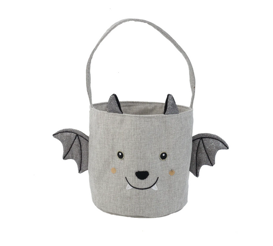 Gray Bat Halloween Treat Bag