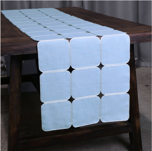 Beatriz Ball - Blue Geometric Table Runner