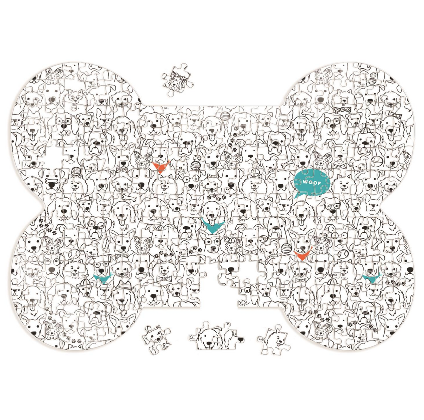 Bone Shaped Dog Puzzle