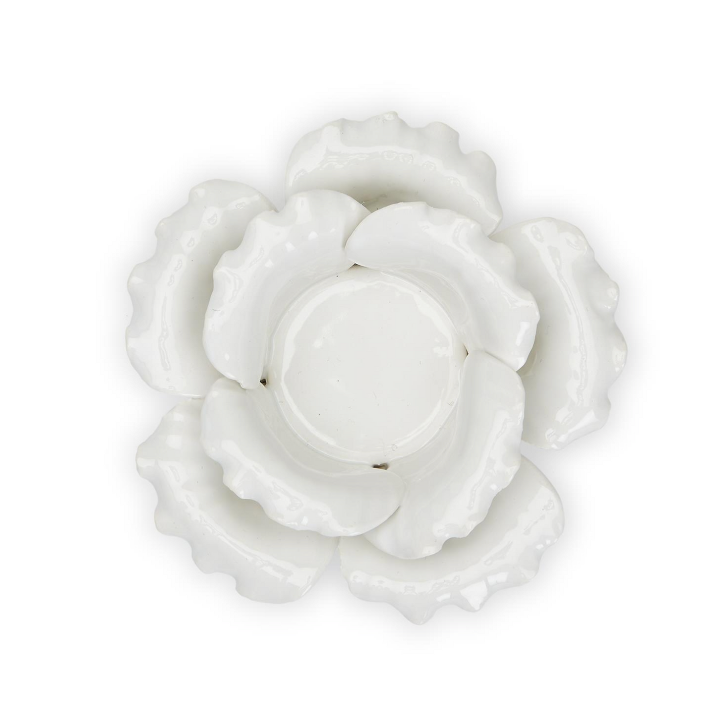 White Succulent Tealight Candle Holder