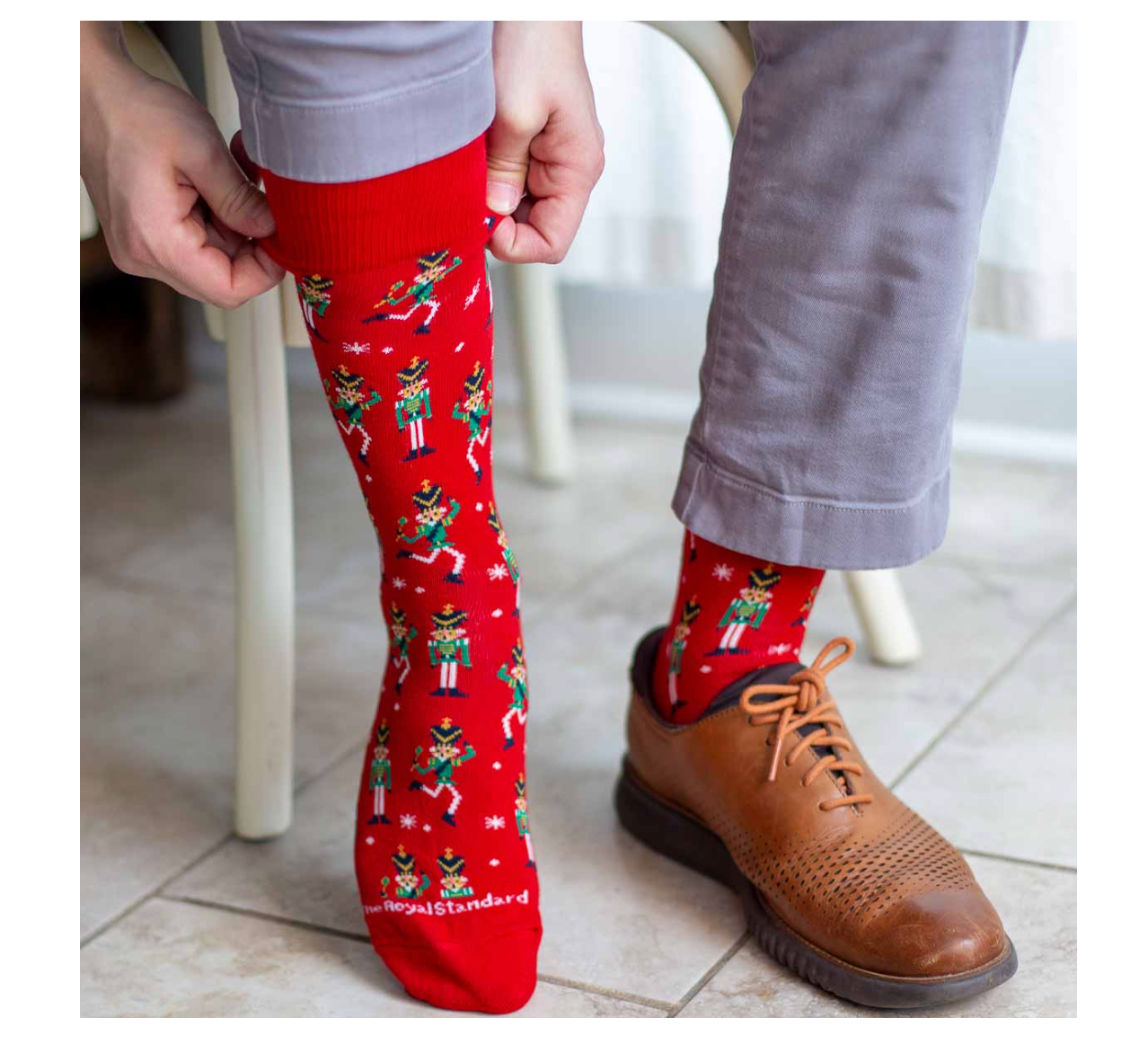 Red Nutcracker Men's Socks