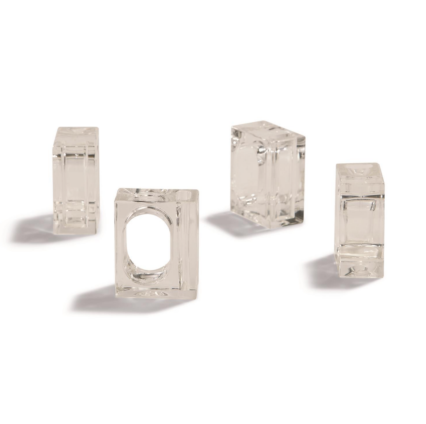 Acrylic Napkin Ring and Flower Holder - Set of 4