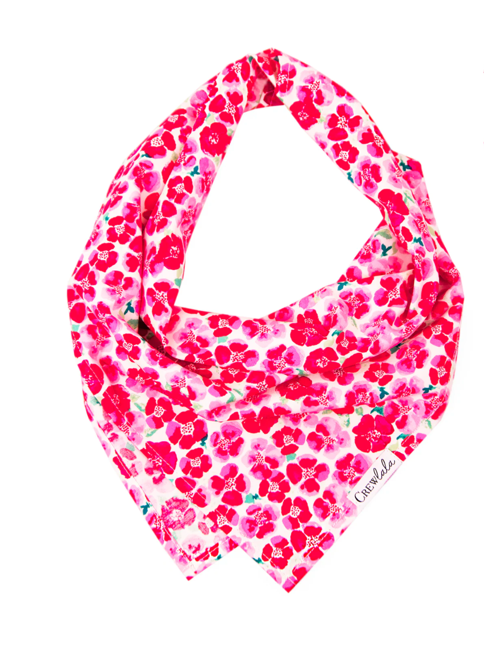 Pink and Red Floral Dog Bandana