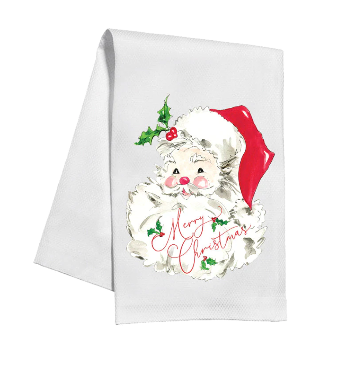 Merry Christmas Santa Face Kitchen Towel