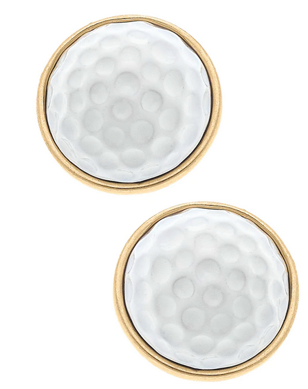 Golf Ball Stud Earrings