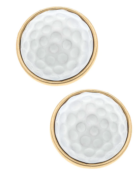 Golf Ball Post Earrings