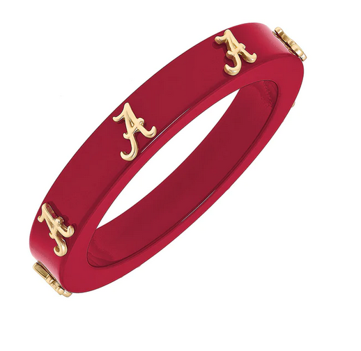 Alabama Logo Bangle in Crimson