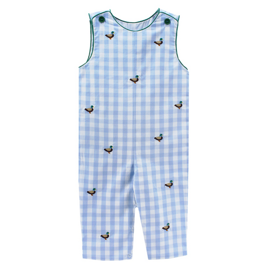 Zuccini Kids - Blue Gingham Duck Jon Jon - 12M