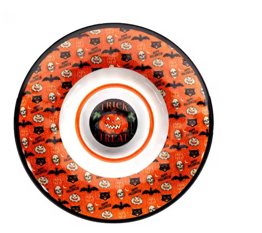 Halloween Trick or Treat Chip and Dip Bowl