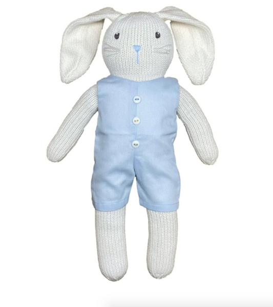 Zubels - Knit Bunny Doll with Blue Romper
