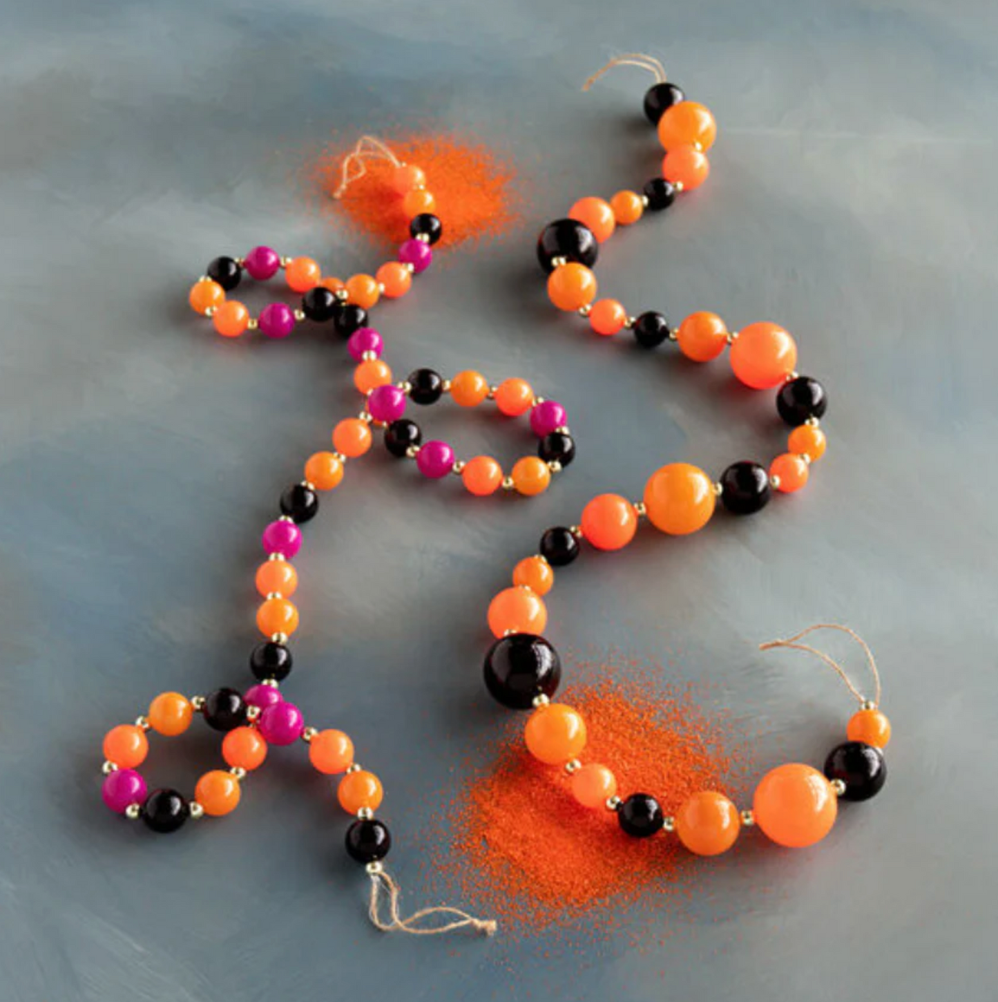 Glitterville - Orange and Black Halloween Garland