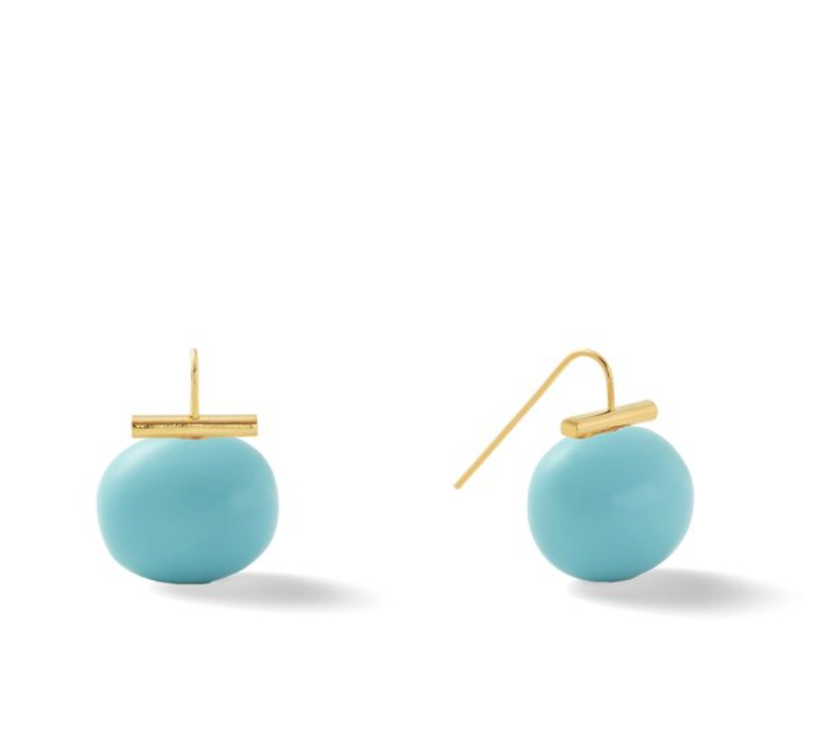 Catherine Canino - Turquoise Pebble Pearl Earring