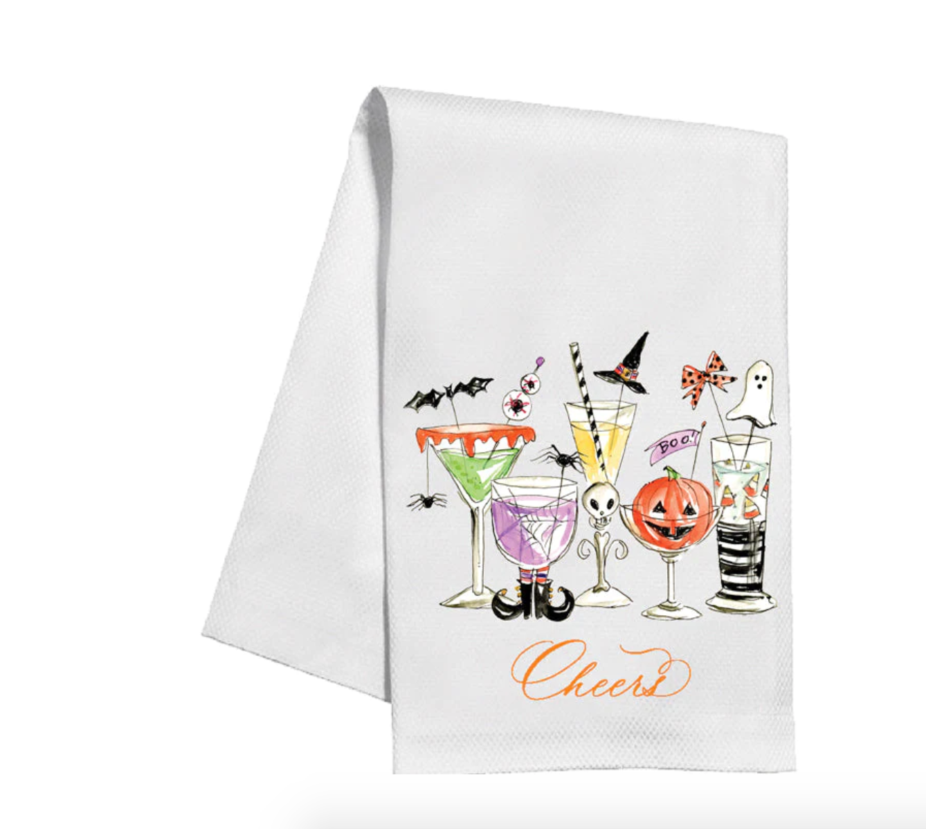 Rosanne Beck - Cheers Barware Halloween Kitchen Towel