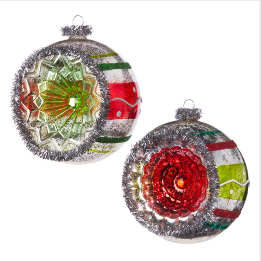 Vintage Reflector Ball Ornament