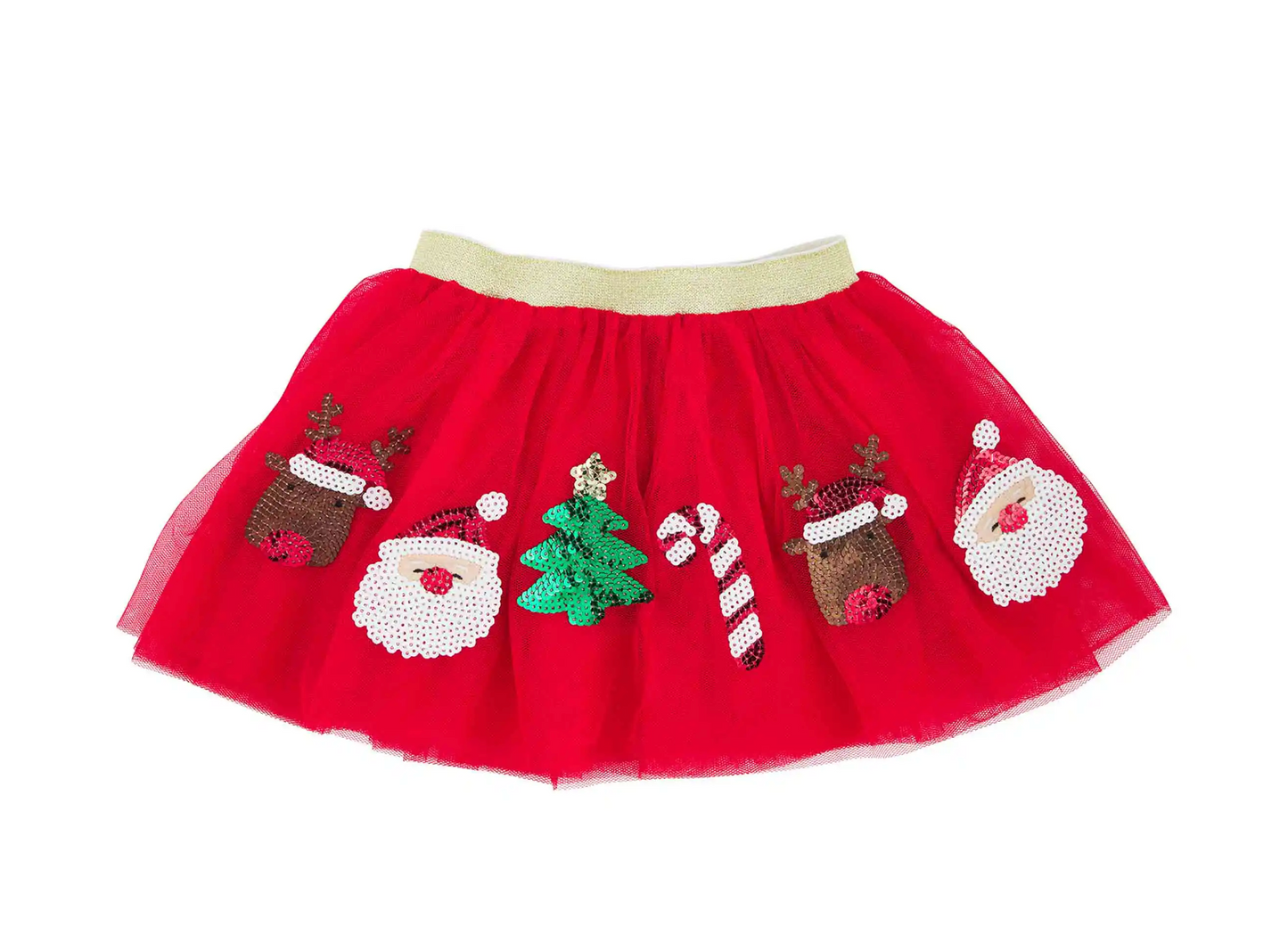 Christmas Tutu's with Sequins, Santa and Candy Canes - Pink or Red