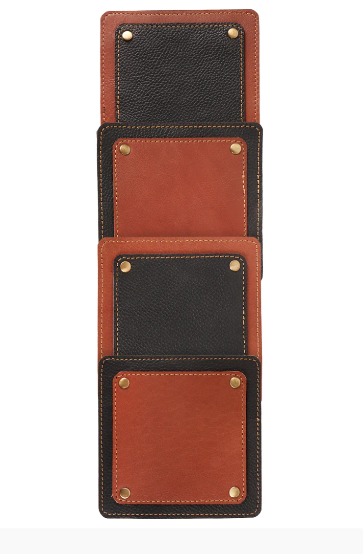 Square Leather Coasters set of 4