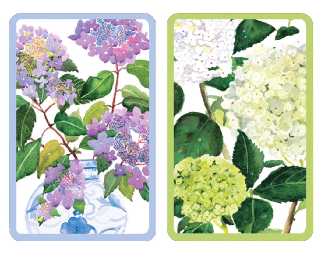 Caspari - Hydrangeas Playing Cards