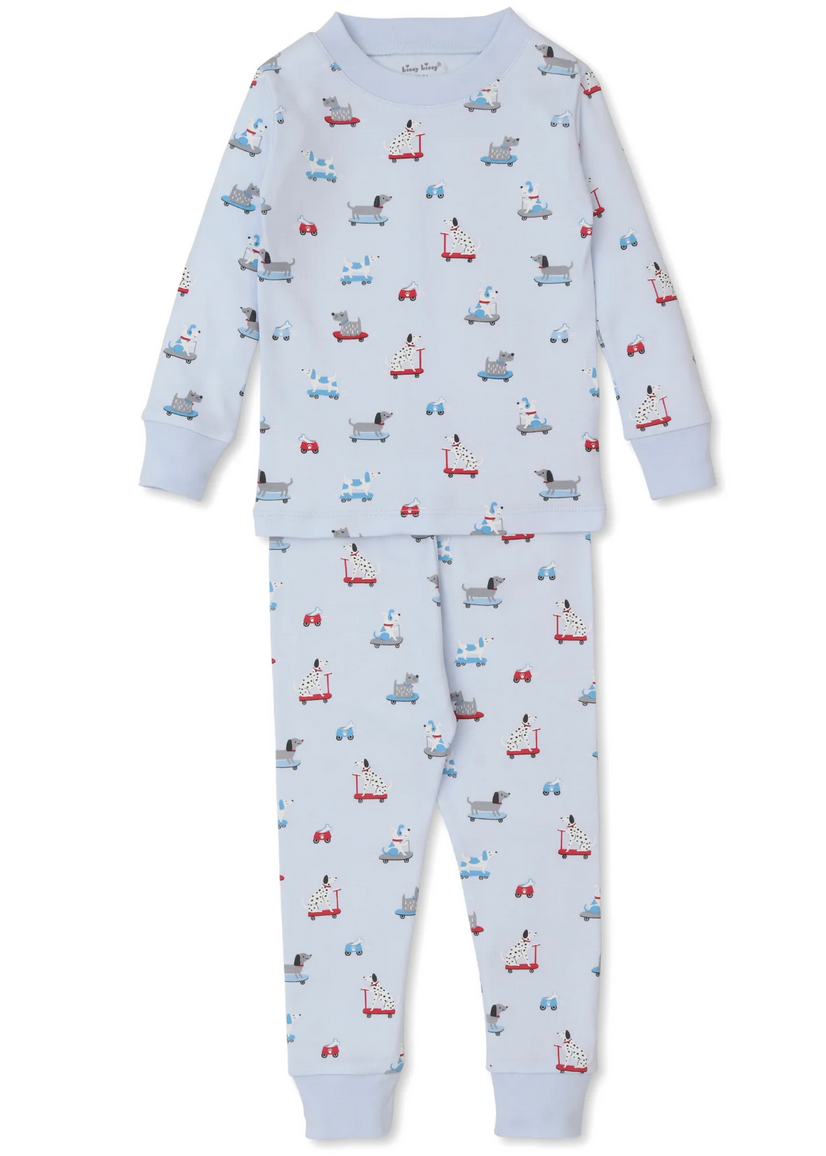 Kissy Kissy Dogs on Skateboard Pajama Set