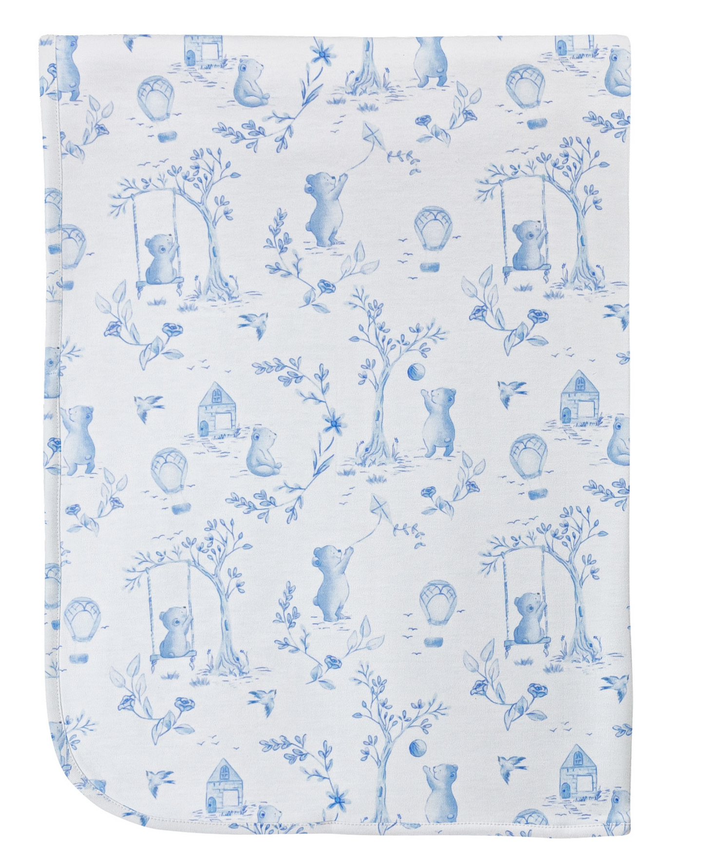 Toile Bear Blanket