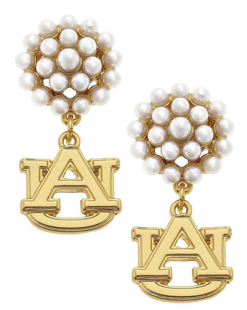 Auburn Pearl Drop Earrings