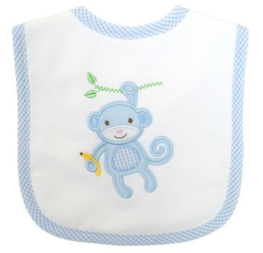 3 Marthas - Blue Monkey Bib