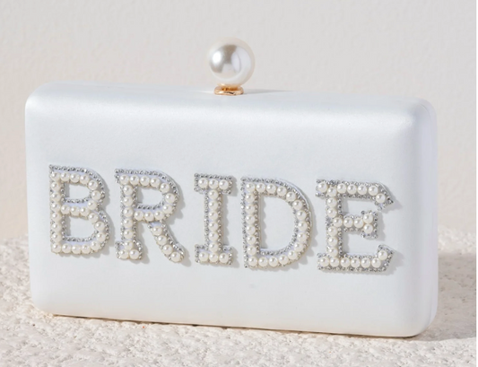 Bride Clutch with Pearl Clasp