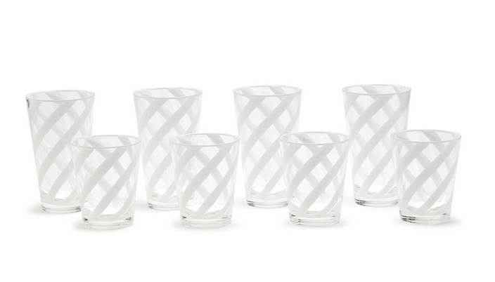 White Swirl Acrylic Glasses