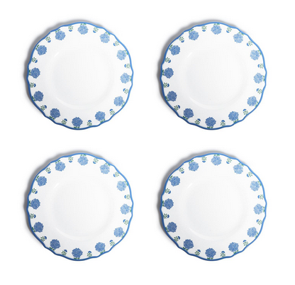 Hydrangea Melamine Dinner Plate Set of 4