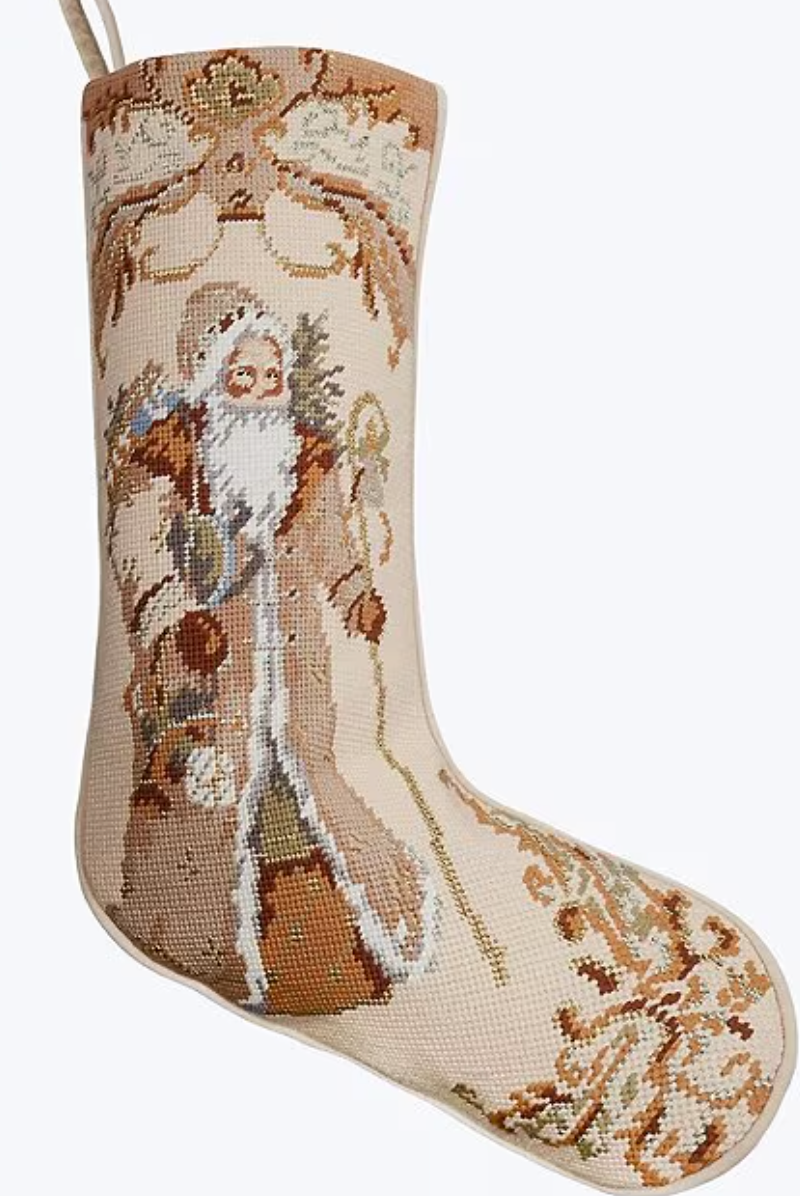 Needlepoint Santa Stocking